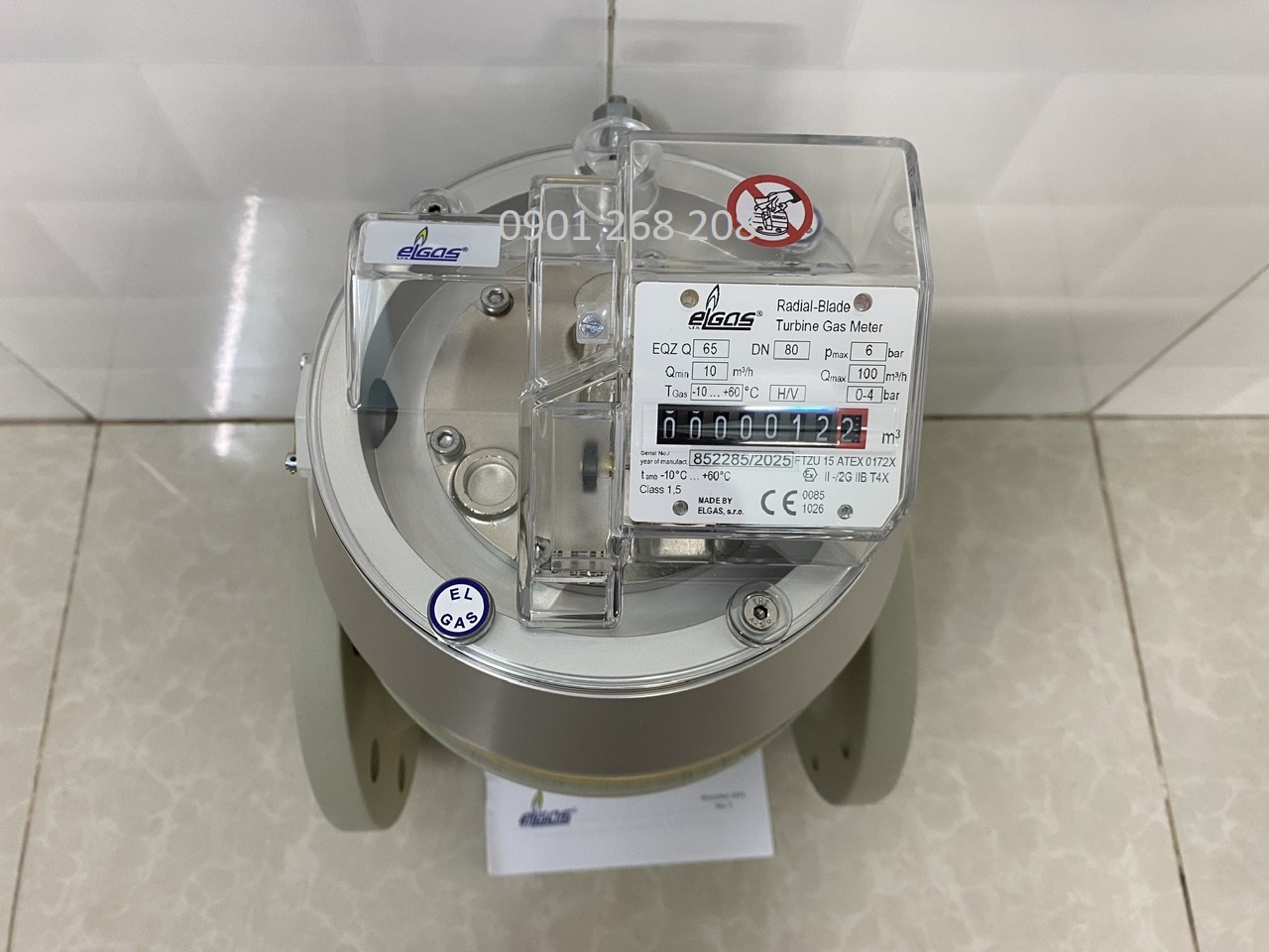 Dong ho do luu luong EQZ Q65 DN80 Elgas